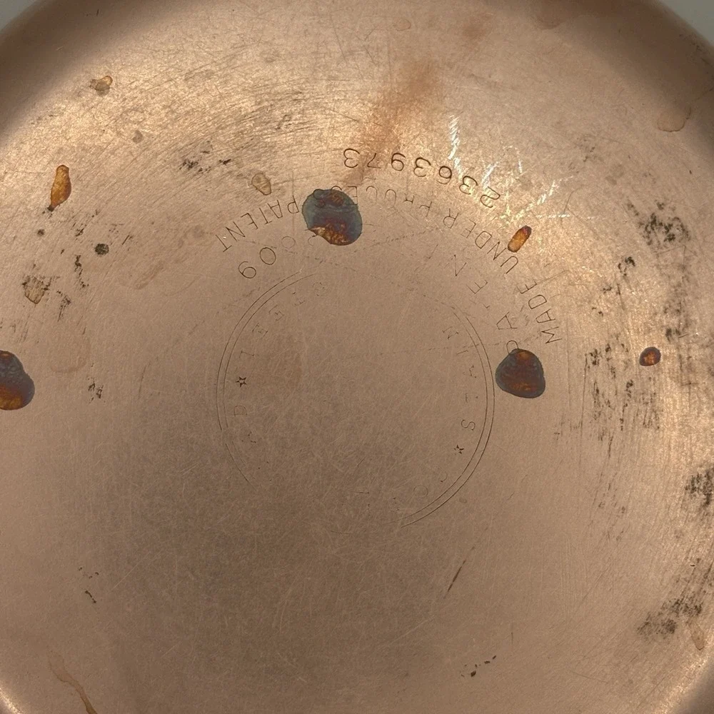 Revere Ware Pre 1968 Copper Bottom 1 Qt, 1.5 Qt, 2 Qt Set of Saucepans W/Lids